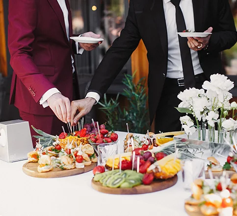 Corporate Christmas party in Melbourne rooftop bar at sunset